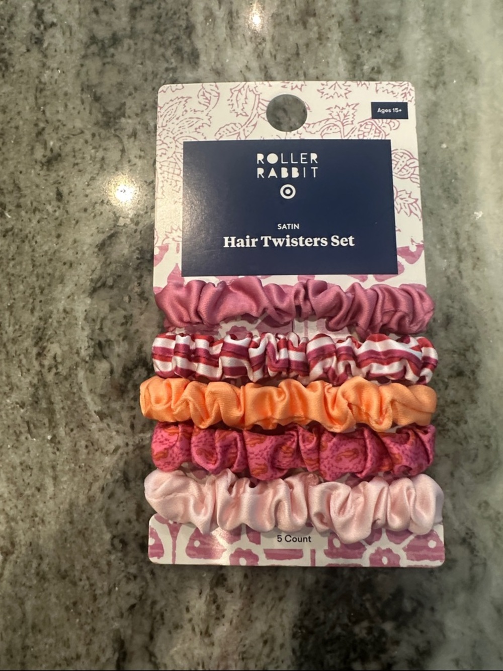 Roller Rabbit Satin Hair Twisters Set - Pink & Orange Mix